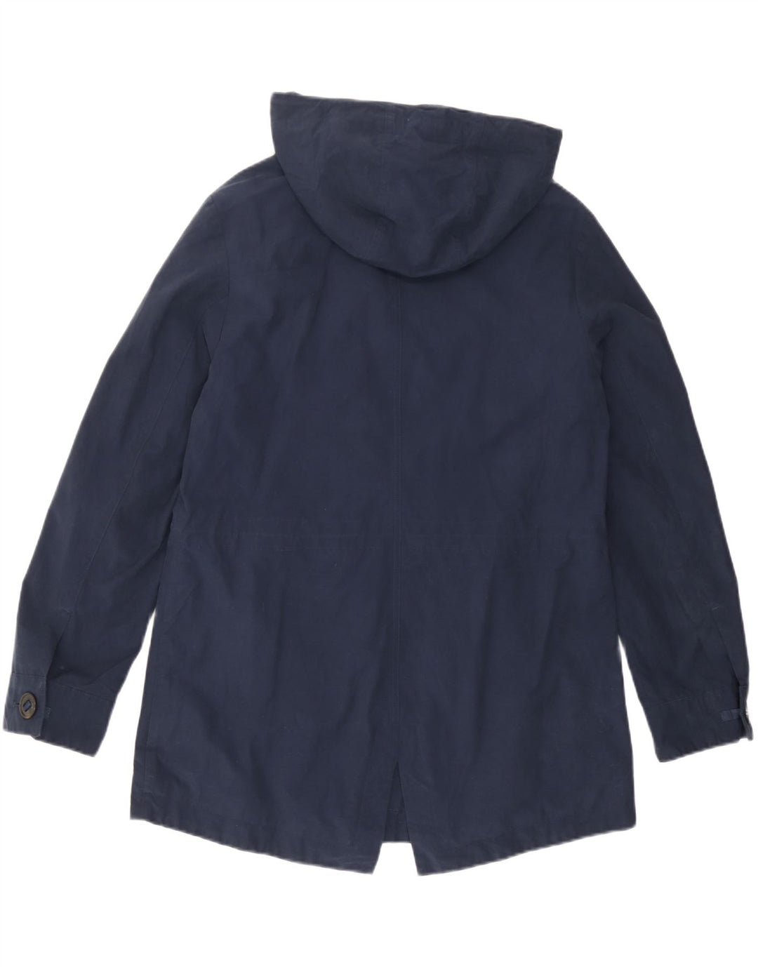 Marks & Spencer Damen-Utility-Jacke mit Kapuze, UK 12, mittelmarineblaue Baumwolle