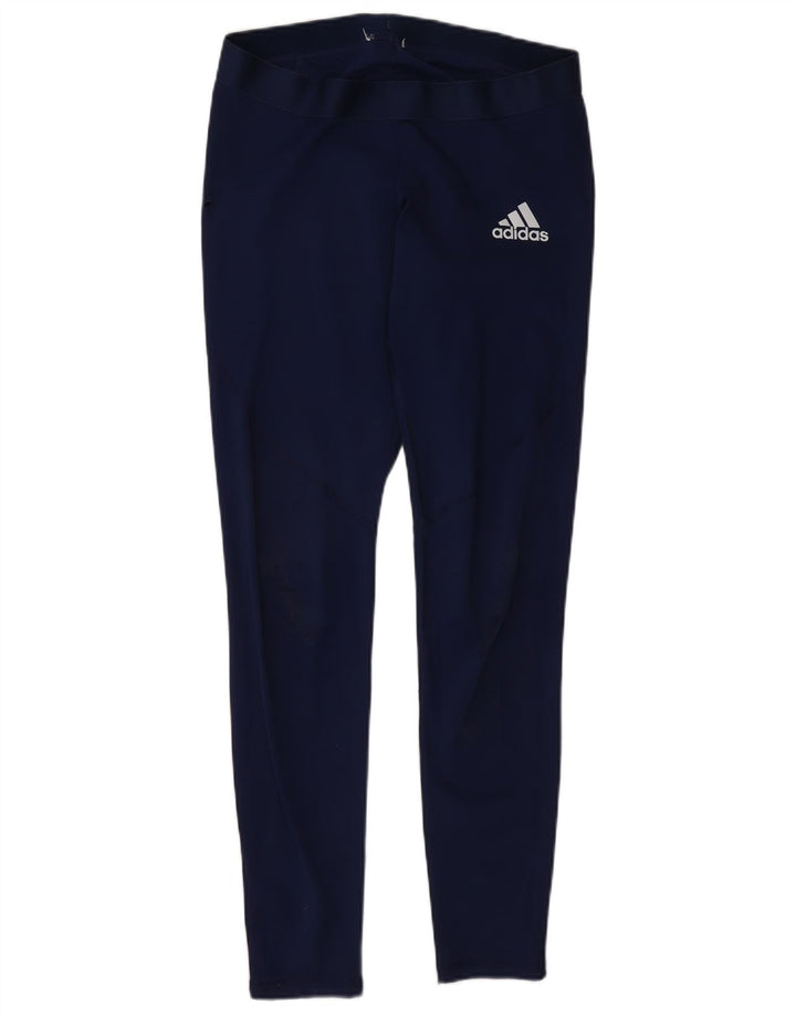 Adidas Damen Leggings UK 14 Medium Marineblau