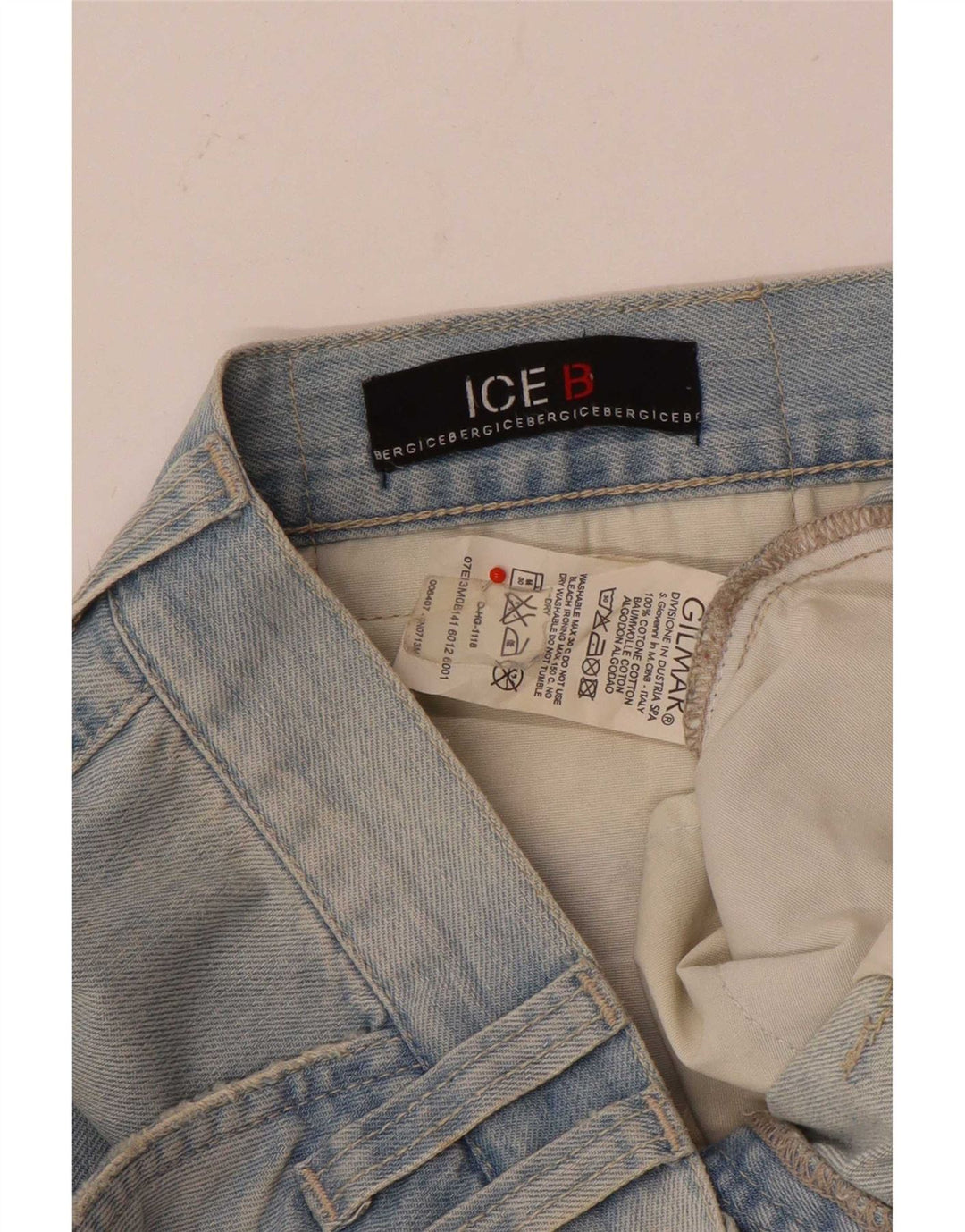 Iceberg Herren Cargo Denim Shorts W36 Große blaue Baumwolle