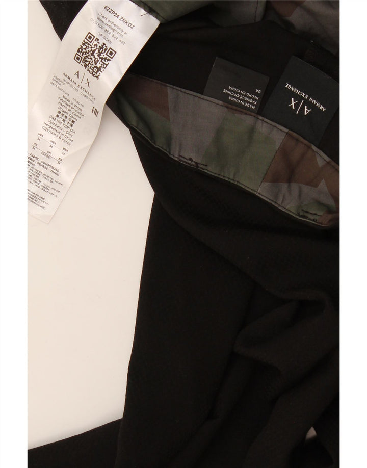 Armani Exchange Herren Pegged Chino Hose W34 L28 Schwarz Polyester