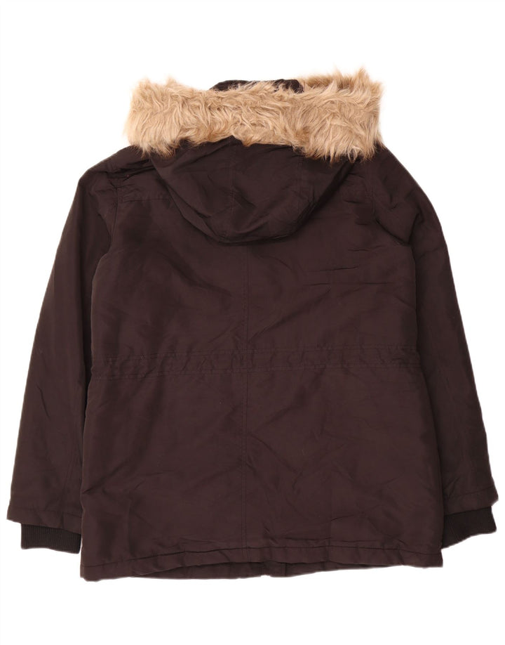 Oasis Damen-Parkajacke mit Kapuze, UK 14, mittelschwarz
