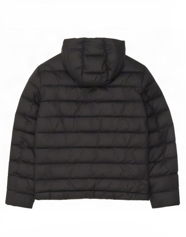Blauer Wattierte Damenjacke mit Kapuze, UK 18, XL, Schwarz, Polyamid