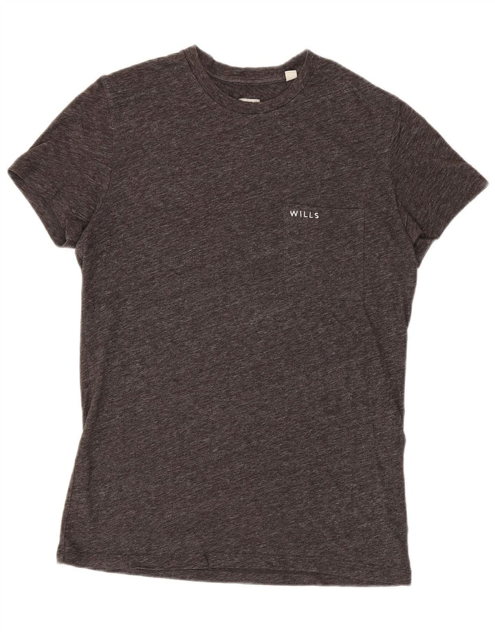 JACK WILLS Herren T-Shirt Top Small Grau meliert
