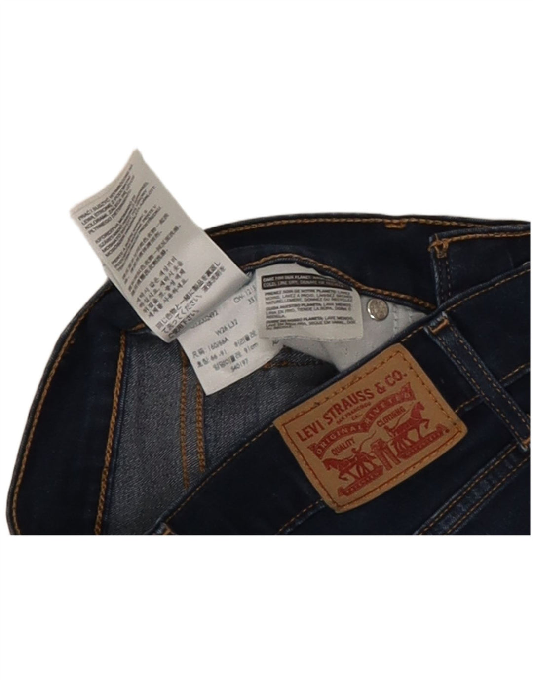 Levi's Damen 715 Bootcut Jeans W26 L27 Marineblau Baumwolle
