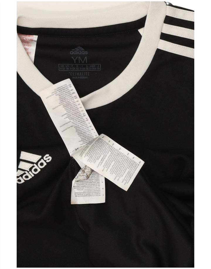 Adidas Jungen Climalite T-Shirt Top 11-12 Jahre Medium Schwarz Polyester