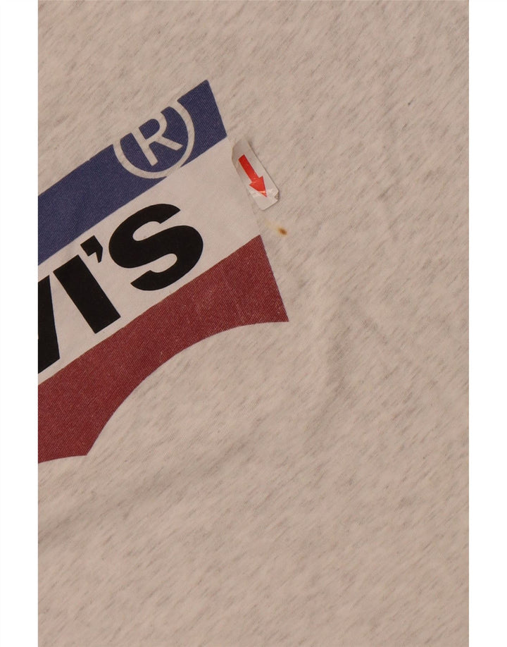 Levi's Herren-T-Shirt mit Grafik, 2XL, grau meliert, Baumwolle