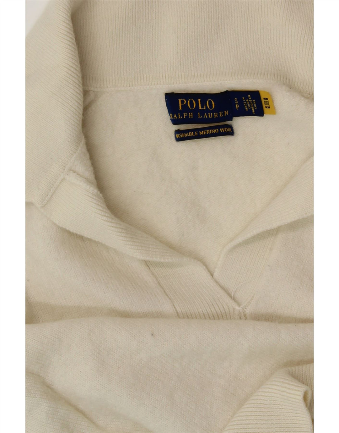 POLO RALPH LAUREN Damen Rollkragenpullover Pullover UK 10 Small Off White
