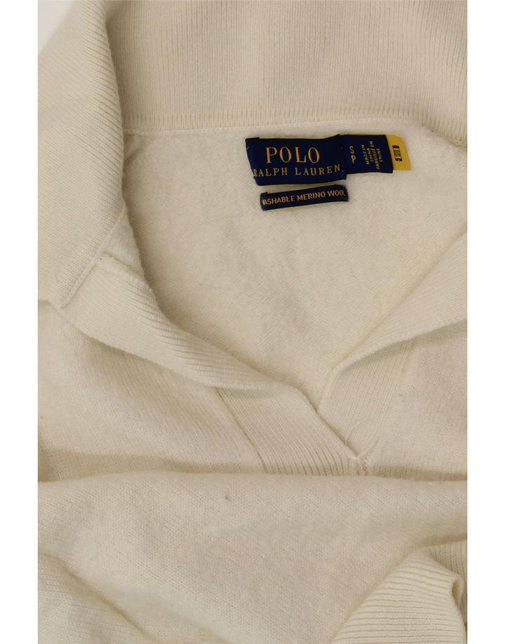 POLO RALPH LAUREN Damen Rollkragenpullover Pullover UK 10 Small Off White