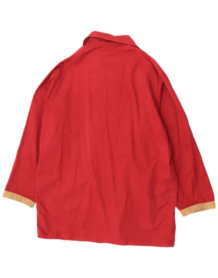 Übergroße Utility-Jacke für Damen von Polbot, UK 18, XL, rote Colourblock-Baumwolle