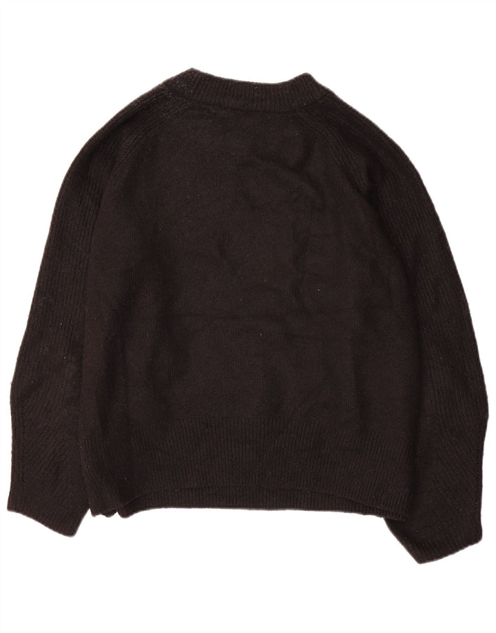 Marks & Spencer Damen-Pullover, übergroß, Rundhalsausschnitt, Gr. 40, Größe L, Schwarz