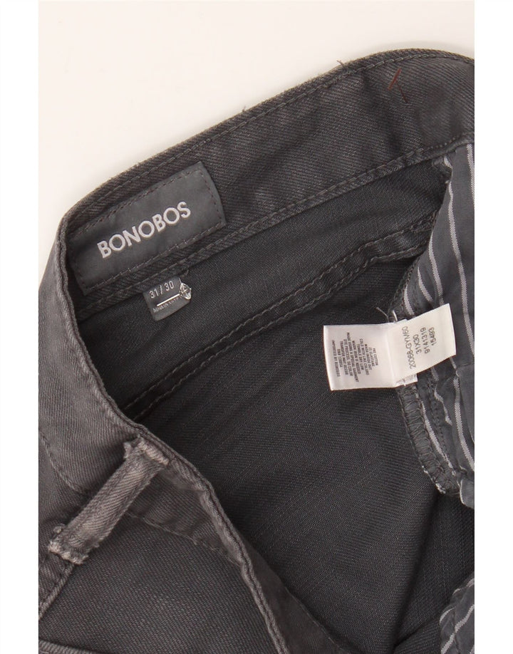 BONOBOS Herren Slim Jeans W31 L30 Graue Baumwolle