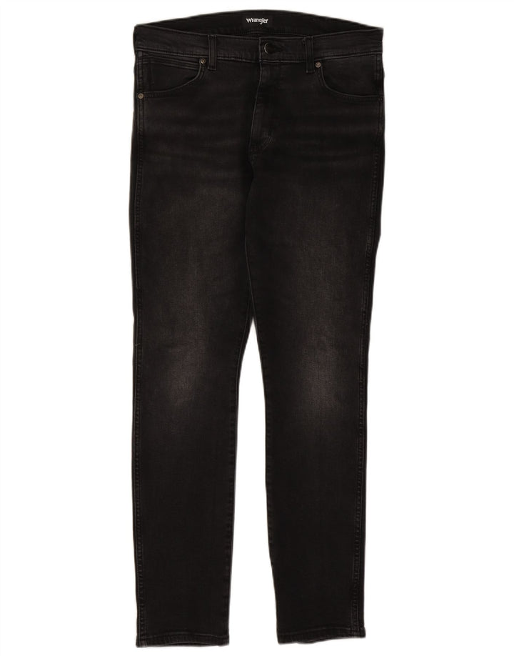 Wrangler Herren Larston Slim Jeans W32 L32 Schwarze Baumwolle