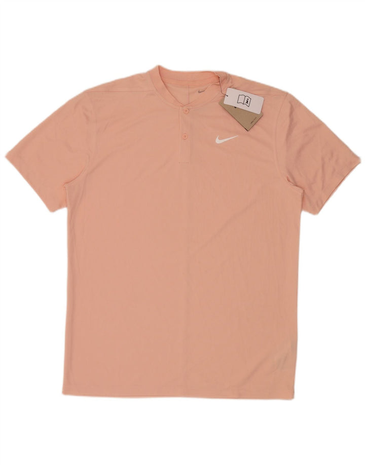 Nike Herren Dri Fit T-Shirt Top Mittelrosa Polyester