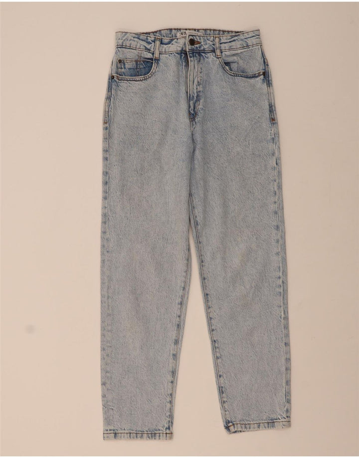 ZARA Damen Tapered Jeans EU 38 Small W28 L28 Blau