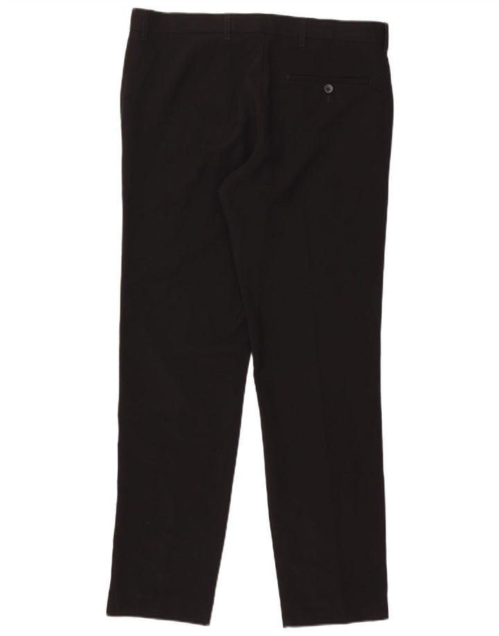 Marks & Spencer Herren-Chinohose mit maßgeschneiderter Passform, W34, L31, schwarzes Polyester