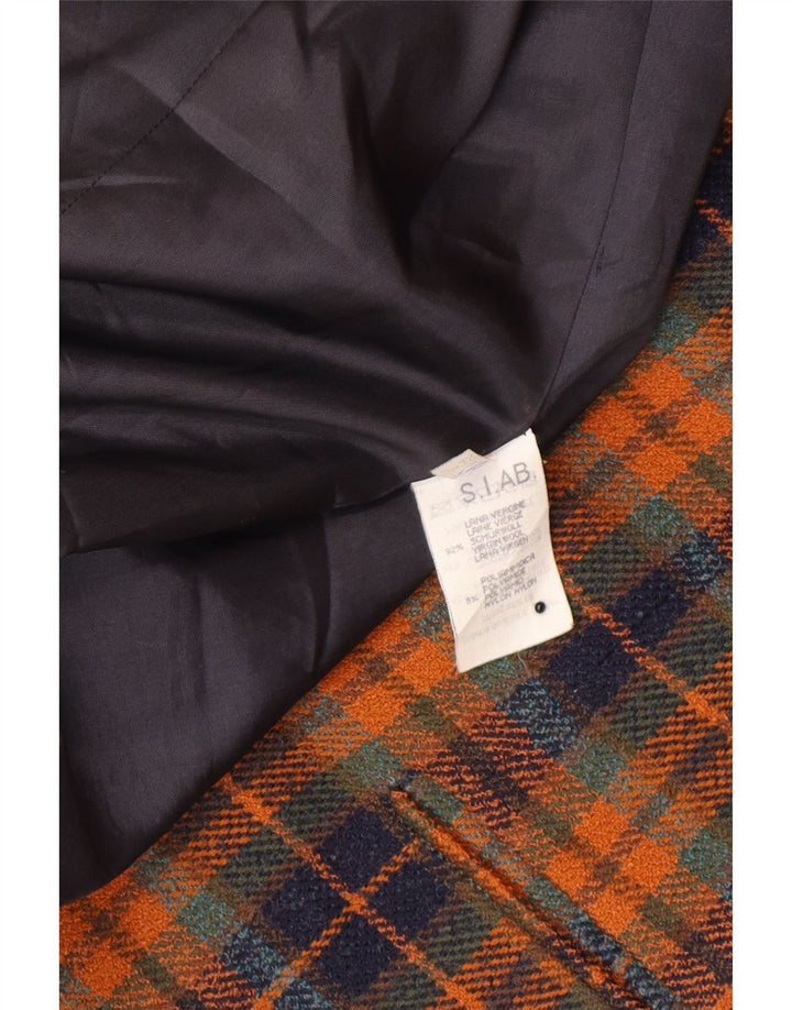 Caractere Damen-Blazer mit 2 Knöpfen, Gr. 10, klein, braun kariert, klassisch