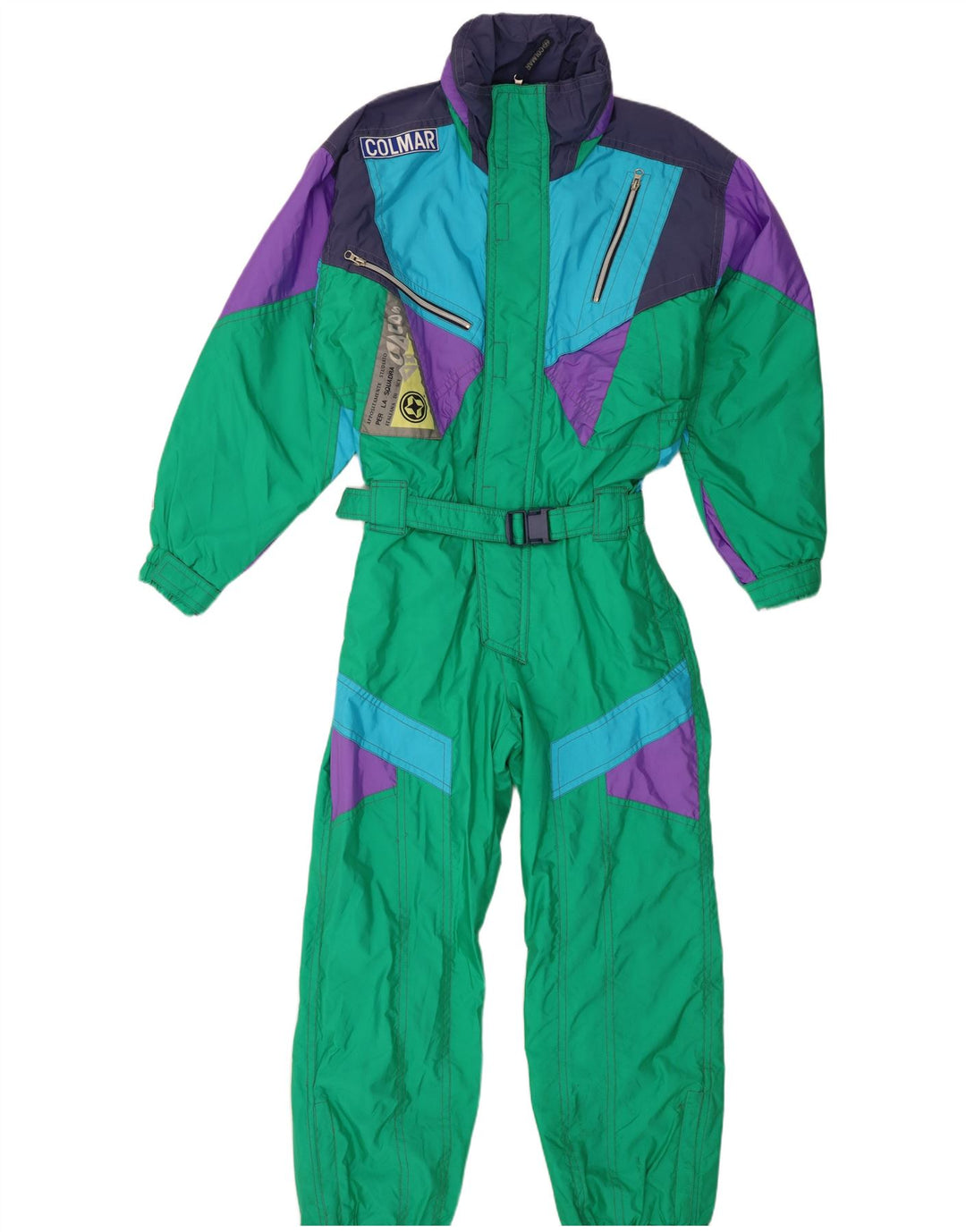 Colmar Herren-Skioverall IT 48 Mittelgrüner Farbblock