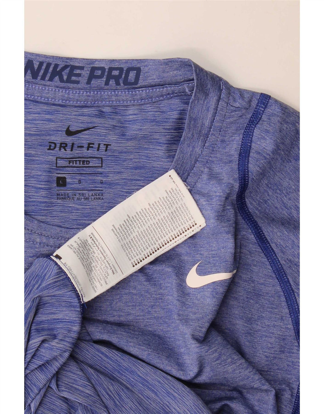 Nike Herren Dri Fit T-Shirt-Oberteil, großes, blau meliertes Polyester