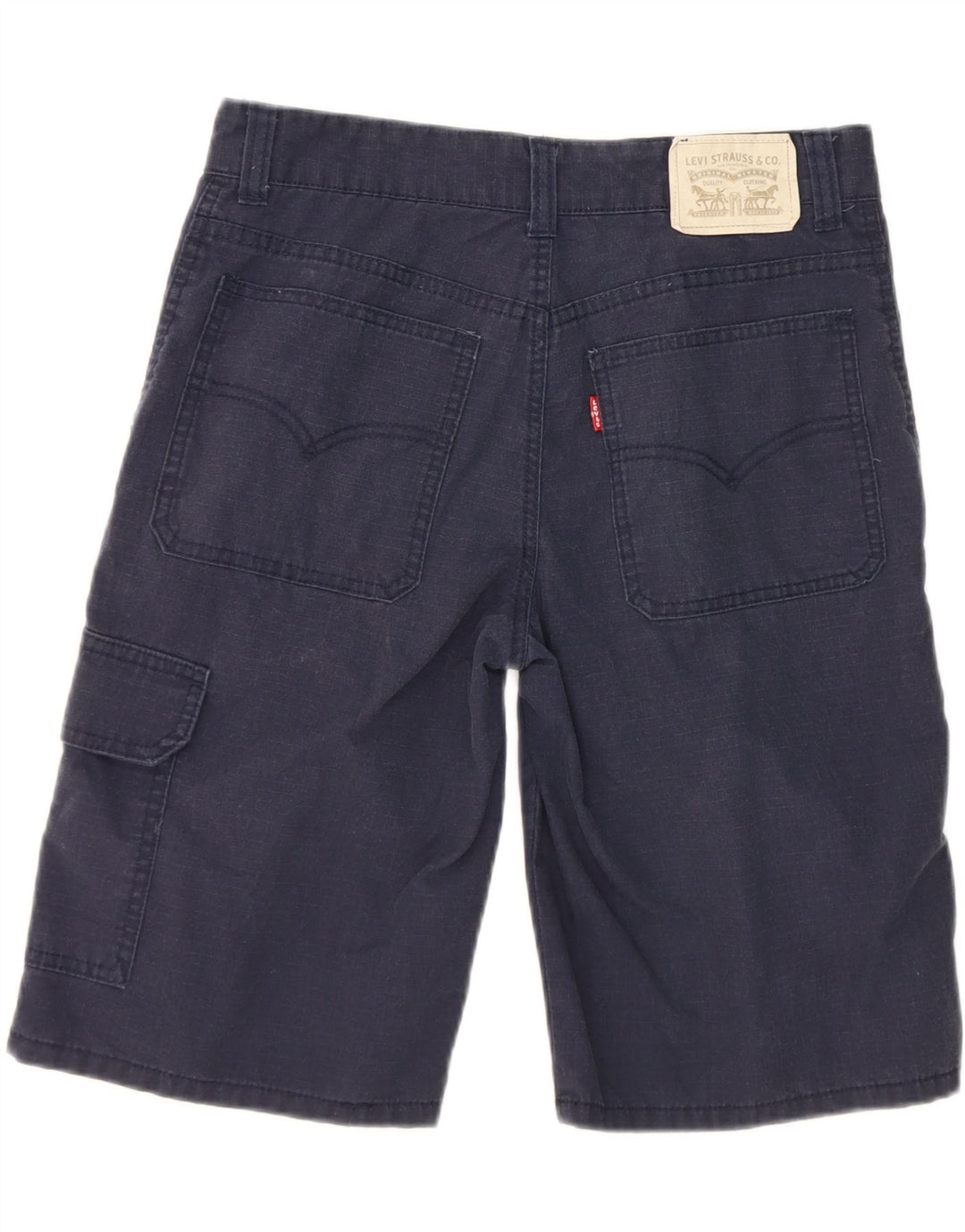 LEVI'S Boys Cargo Shorts 15-16 Years W28 Navy Blue Cotton Vintage Levi's and Second-Hand Levi's from Messina Hembry 