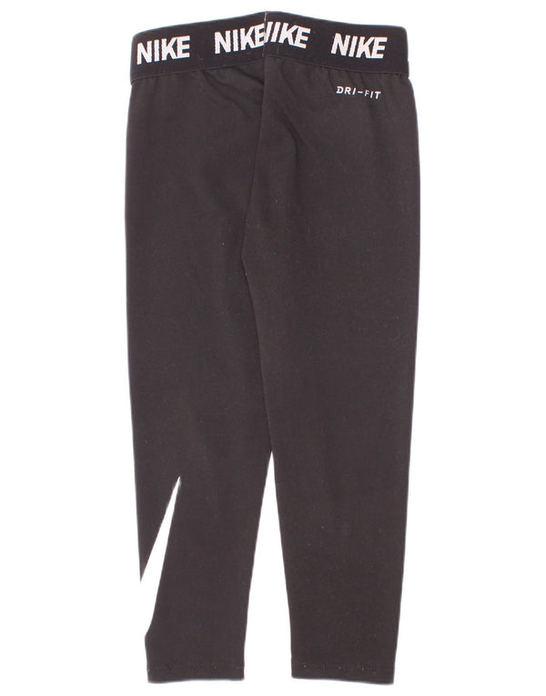 Nike Dri Fit Grafik-Leggings für Mädchen, 4–5 Jahre, Größe S, Schwarz, Polyester