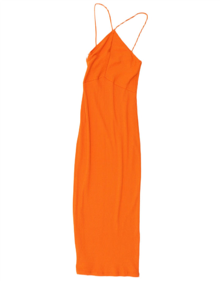 Zara Damen figurbetontes Kleid UK 10 Small Orange