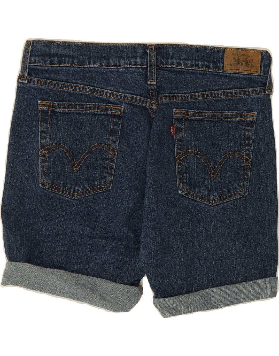 LEVI'S Womens 515 Denim Shorts US 10 Large W32  Navy Blue Cotton Vintage Levi's and Second-Hand Levi's from Messina Hembry 