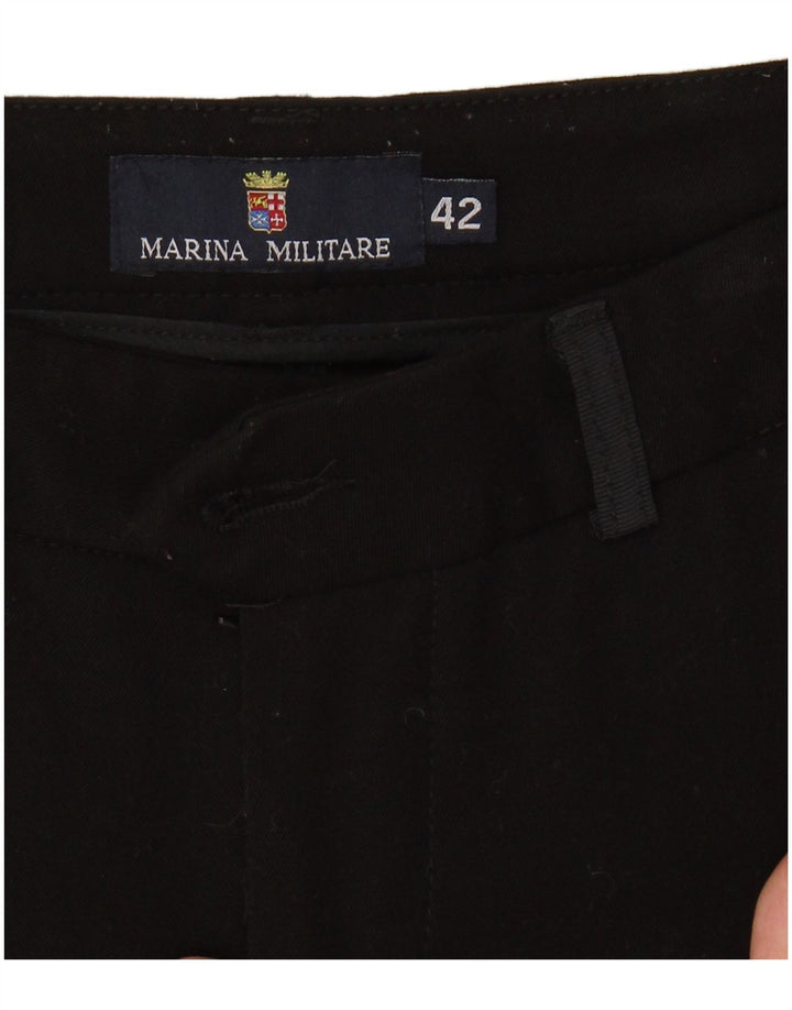 MARINA MILITARE Damen Slim Freizeithose IT 42 Medium W30 L28 Schwarz