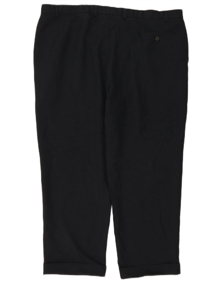 Marks & Spencer Herren-Anzughose mit Pegged-Anzug, W44, L29, marineblaues Polyester
