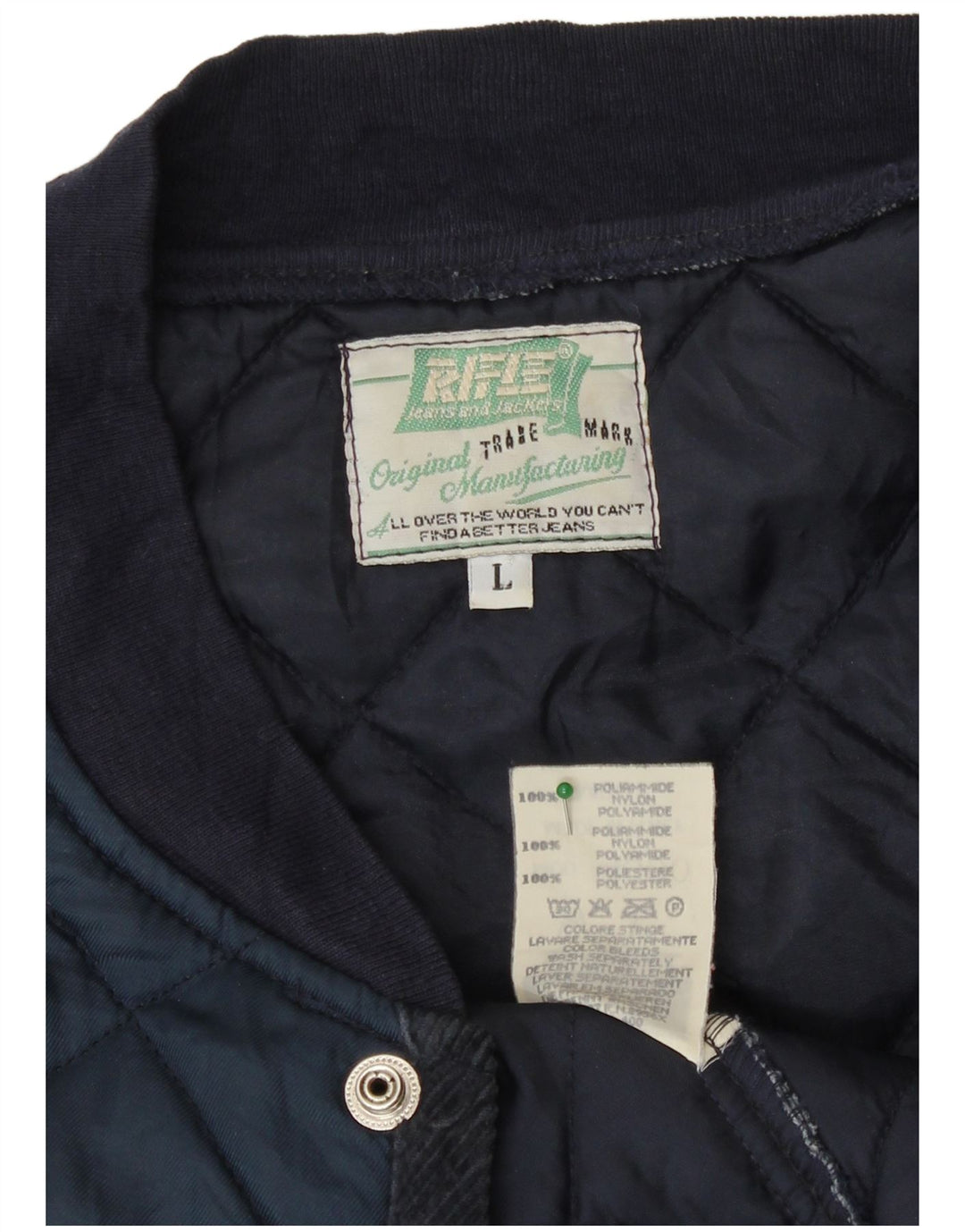 Rifle Herren Steppweste UK 40 Large Marineblau Polyamid