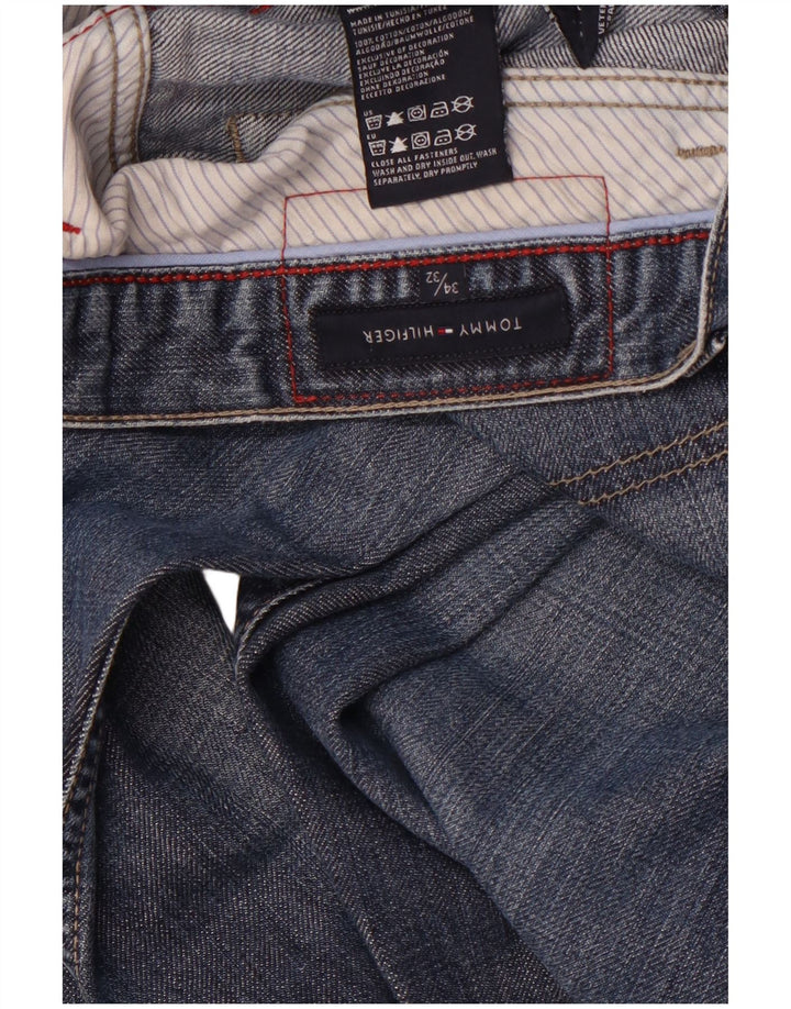 TOMMY HILFIGER Herren Straight Jeans W34 L32 Blaue Baumwolle