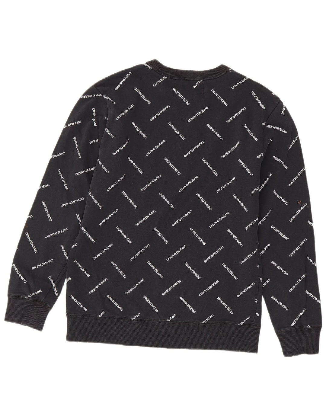 CALVIN KLEIN JEANS Herren-Sweatshirt mit Grafik, mittlere schwarze Baumwolle