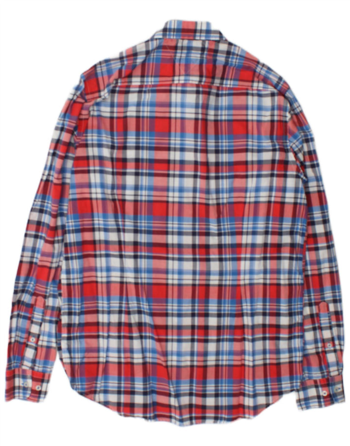 Tommy Hilfiger Herren-Slim-Fit-Hemd, groß, rot kariert, Baumwolle