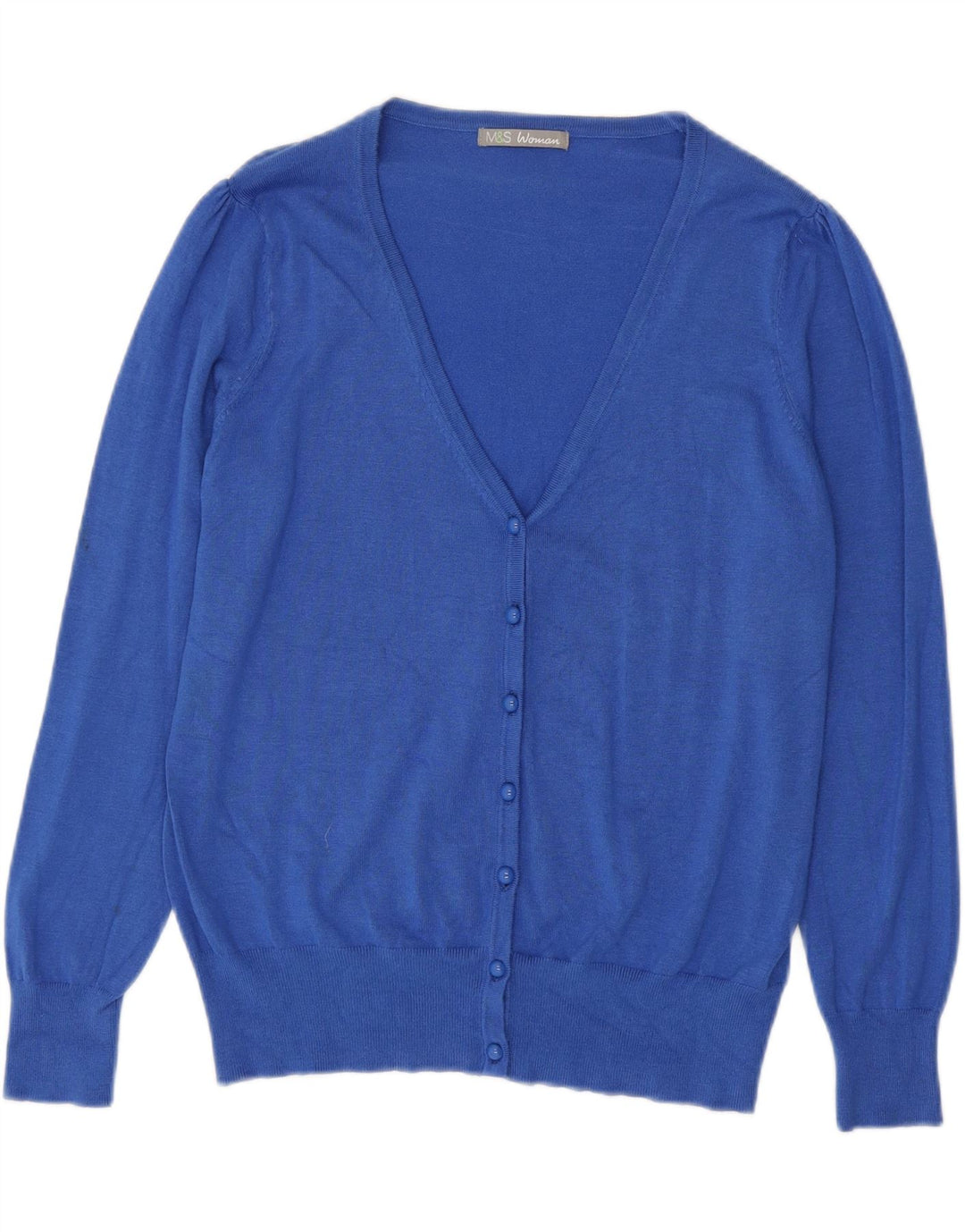 MARKS & SPENCER Womens Cardigan Sweater UK 18 XL Blue Viscose