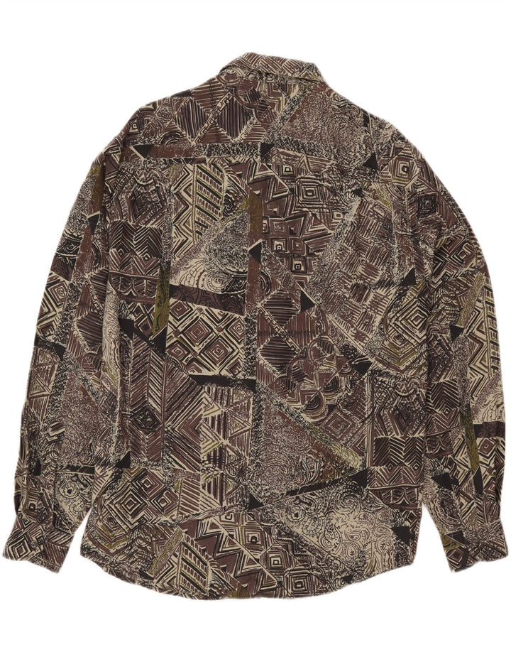 Azzurra Herren-Hemd mit abstraktem Muster, groß, grüne Viskose