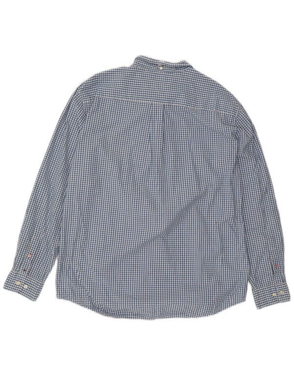 Tommy Hilfiger Herren-Hemd mit klassischer Passform, XL, blau, Gingham-Baumwolle