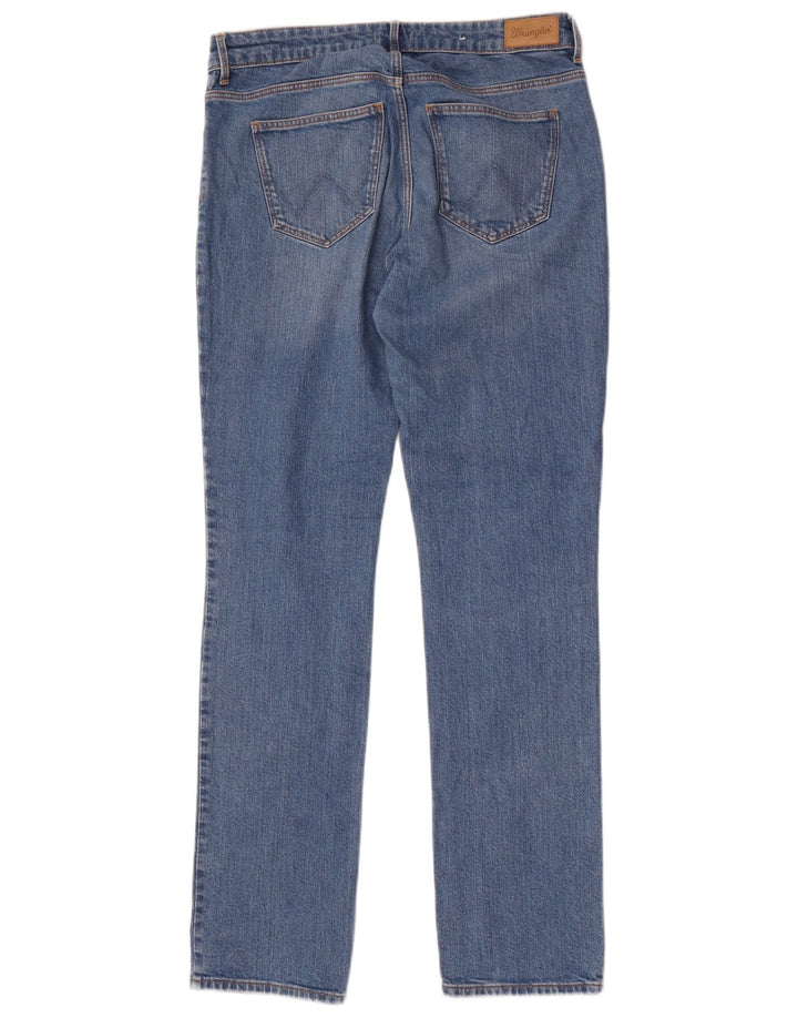 Wrangler Damen Straight Jeans W30 L32 Blaue Baumwolle