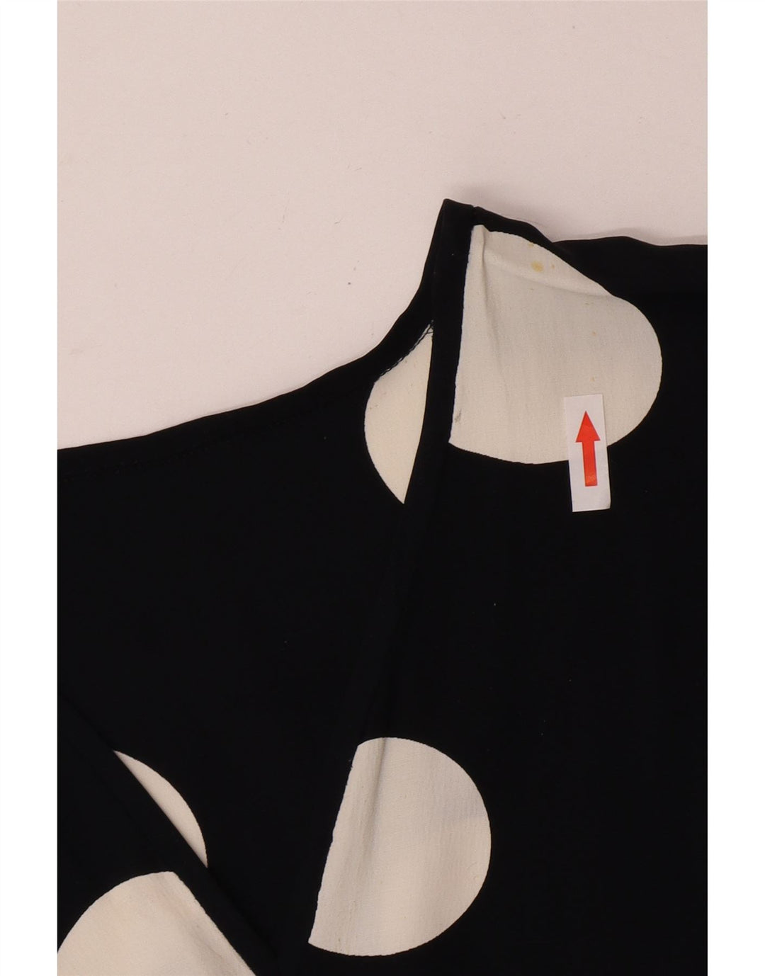 Vintage Damen A-Linie Kleid UK 12 Medium Schwarz Polka Dot