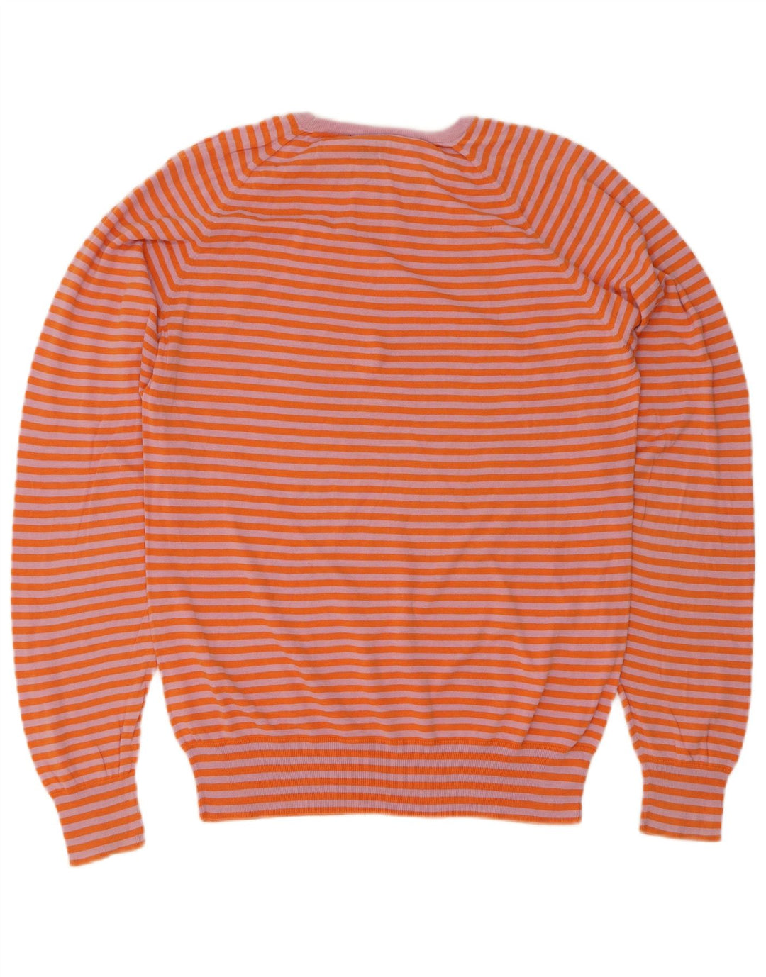 Paul Smith Damen-Pullover mit U-Boot-Ausschnitt, UK 14, mittelorange gestreift