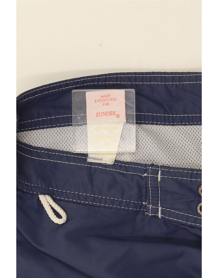 Sundek Herren-Badeshorts, mittelgroß, marineblaues Nylon