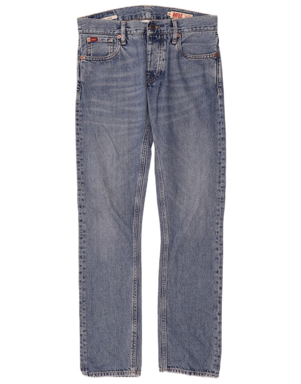 Rifle Womens Luke Straight Jeans W30 L32 Blaue Baumwolle