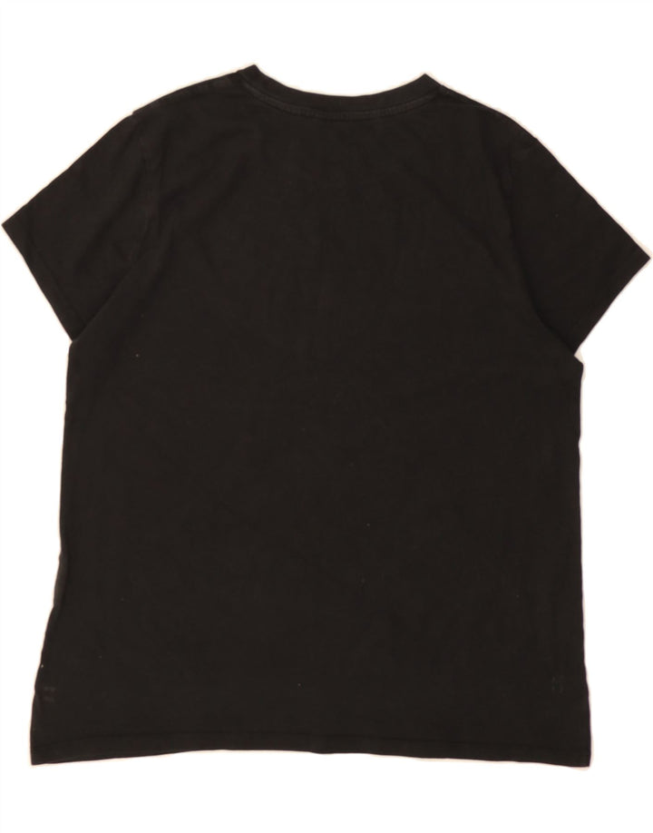 LEVI'S Womens T-Shirt Top UK 16 Large Black Cotton Vintage Levi's and Second-Hand Levi's from Messina Hembry 