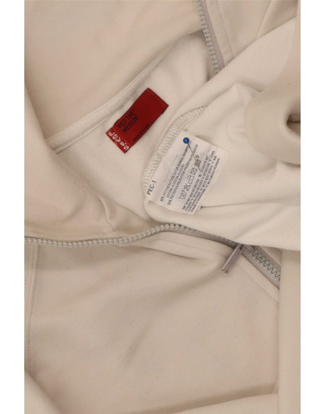 Levi's Herren-Trainingsanzug-Oberteil, mittelgroß, cremefarbene Baumwolle