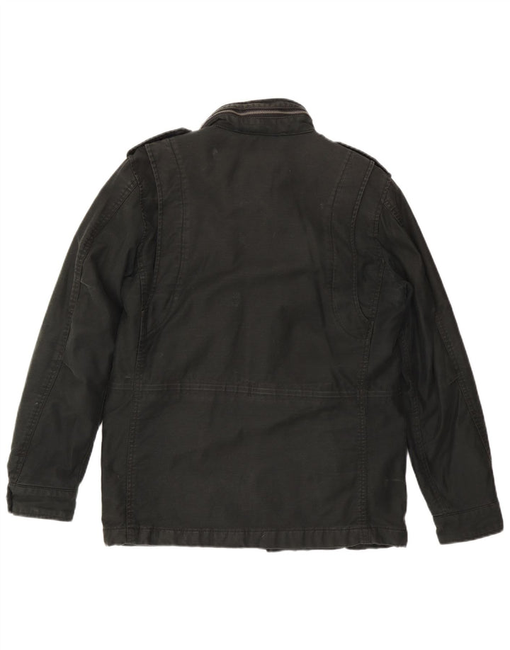 Superdry Herren-Militärjacke mit Kapuze, Größe 36, Schwarz
