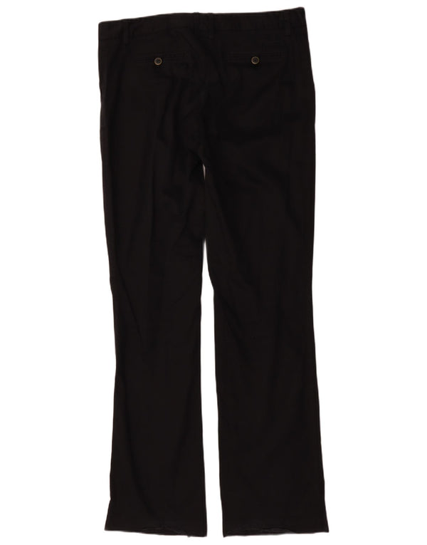 Massimo Dutti Damen Bootcut Chinohose W34 L32 Schwarze Baumwolle