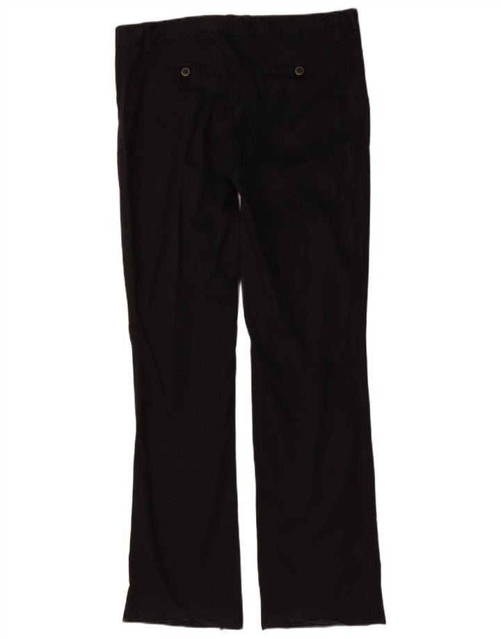 Massimo Dutti Damen Bootcut Chinohose W34 L32 Schwarze Baumwolle