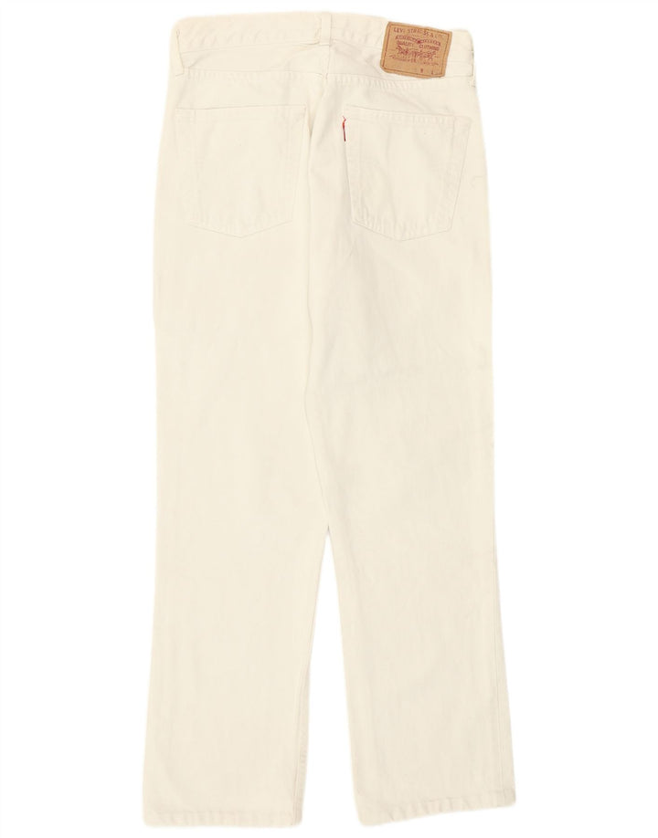 Levi's Damen Straight Jeans W31 L27 Off White Baumwolle