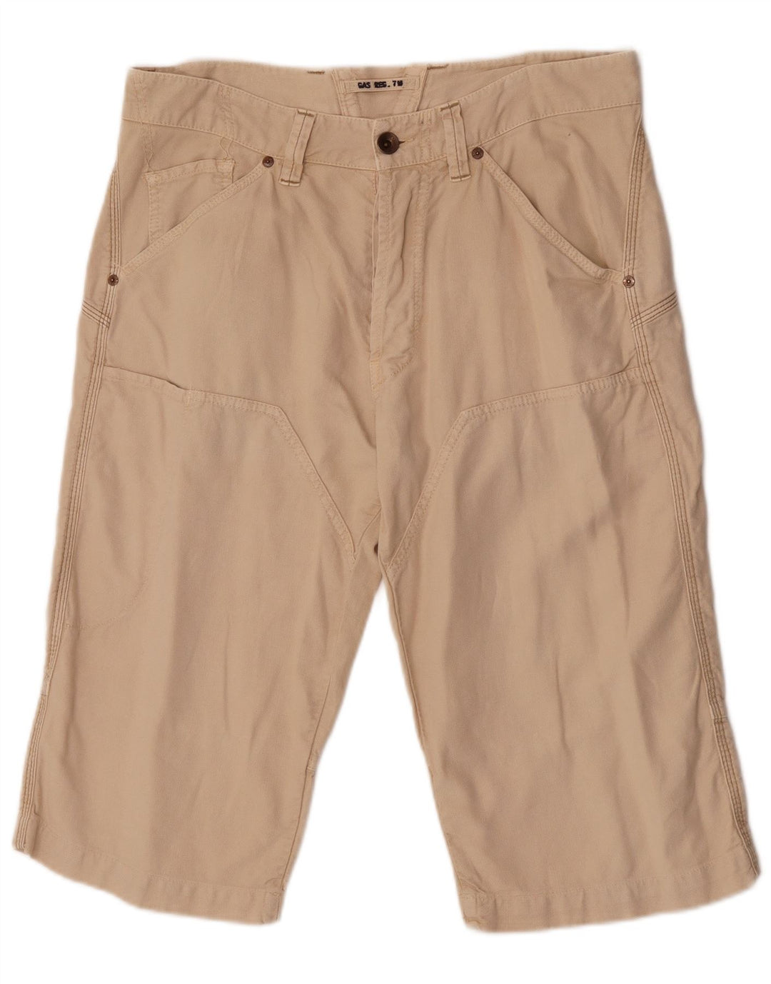 Gas Herren Chinoshorts W33 Mittelbeige Baumwolle