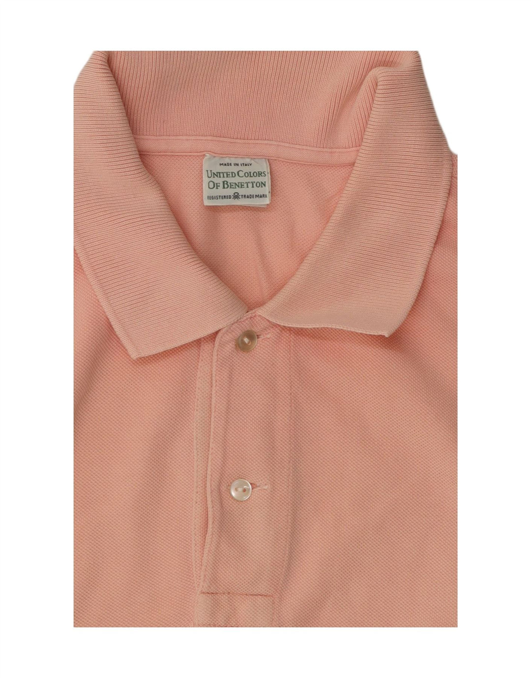 BENETTON Mens Polo Shirt Medium Pink Cotton Vintage Benetton and Second-Hand Benetton from Messina Hembry 