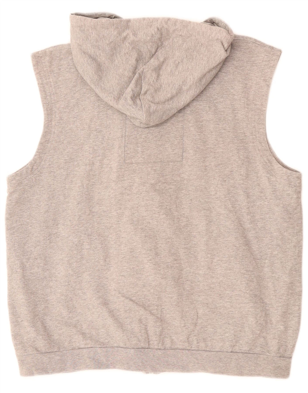 NIKE Herren-Kapuzenpullover, ärmellos, mit Reißverschluss, UK 39/41, mittelgraue Baumwolle