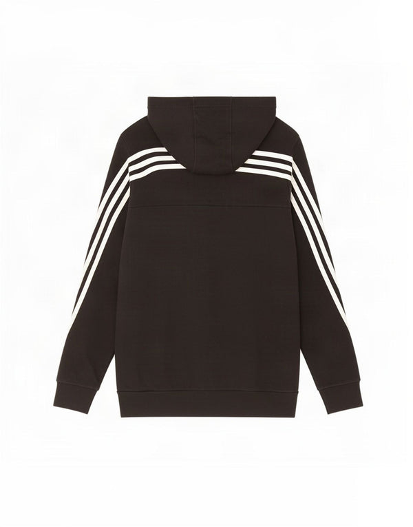 Adidas Jungen Kapuzenpullover mit Reißverschluss, 13–14 Jahre, schwarze Baumwolle